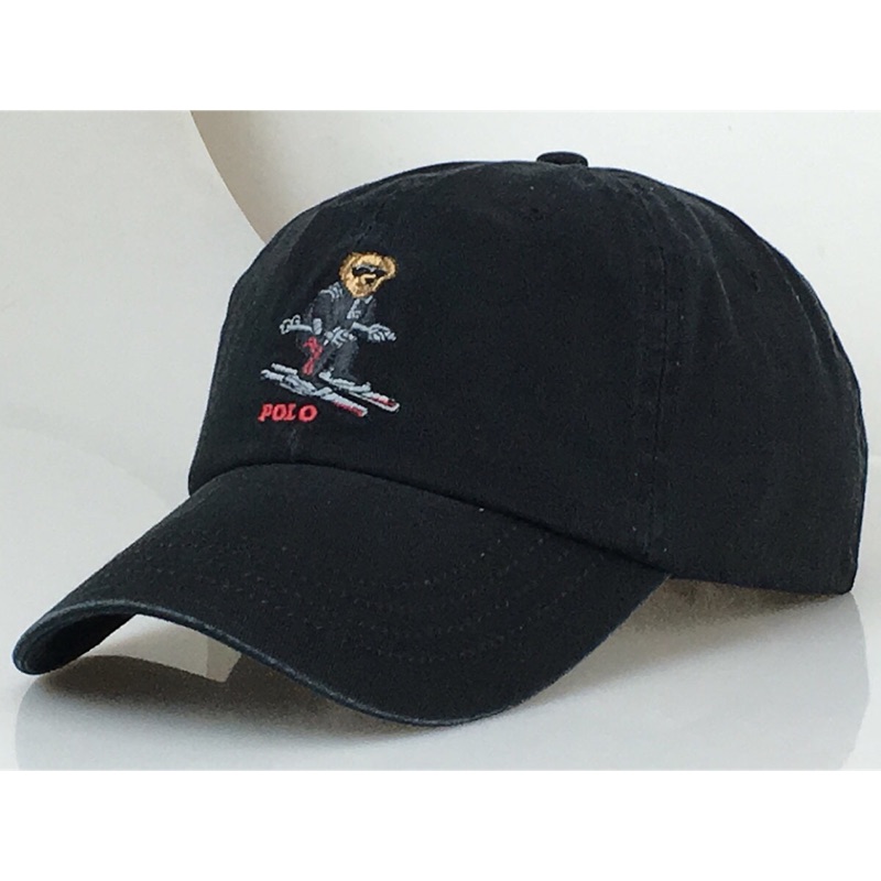 KK熱賣小熊 Polo Ralph Lauren 滑雪款 黑色帽 刺繡小熊 小熊老帽 台灣沒有發售 老帽 鴨舌帽 棒球帽