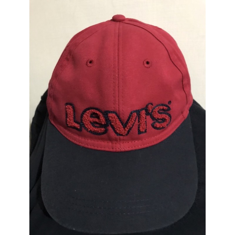 Levi’s 刷毛立體logo棒球帽，真皮調整帶