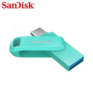 SanDisk Ultra GO 湖水綠 64G 128G TYPE-C USB 3.1 高速雙用 OTG 旋轉隨身碟