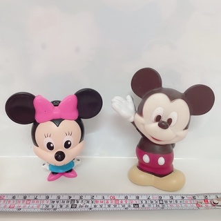 迪士尼Disney 米奇 米妮 造型公仔 二手擺飾品（僅供擺飾電池沒電） 文8