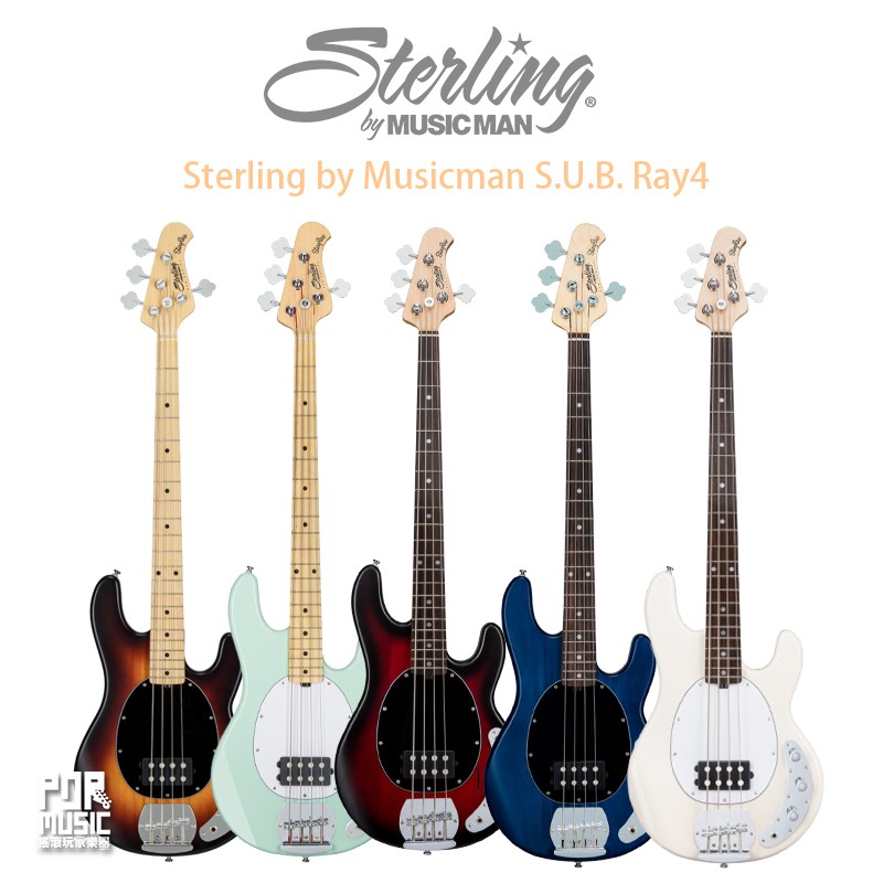 【搖滾玩家樂器】全新 免運 Sterling by Musicman S.U.B. Ray4 四弦 主動式 電貝斯