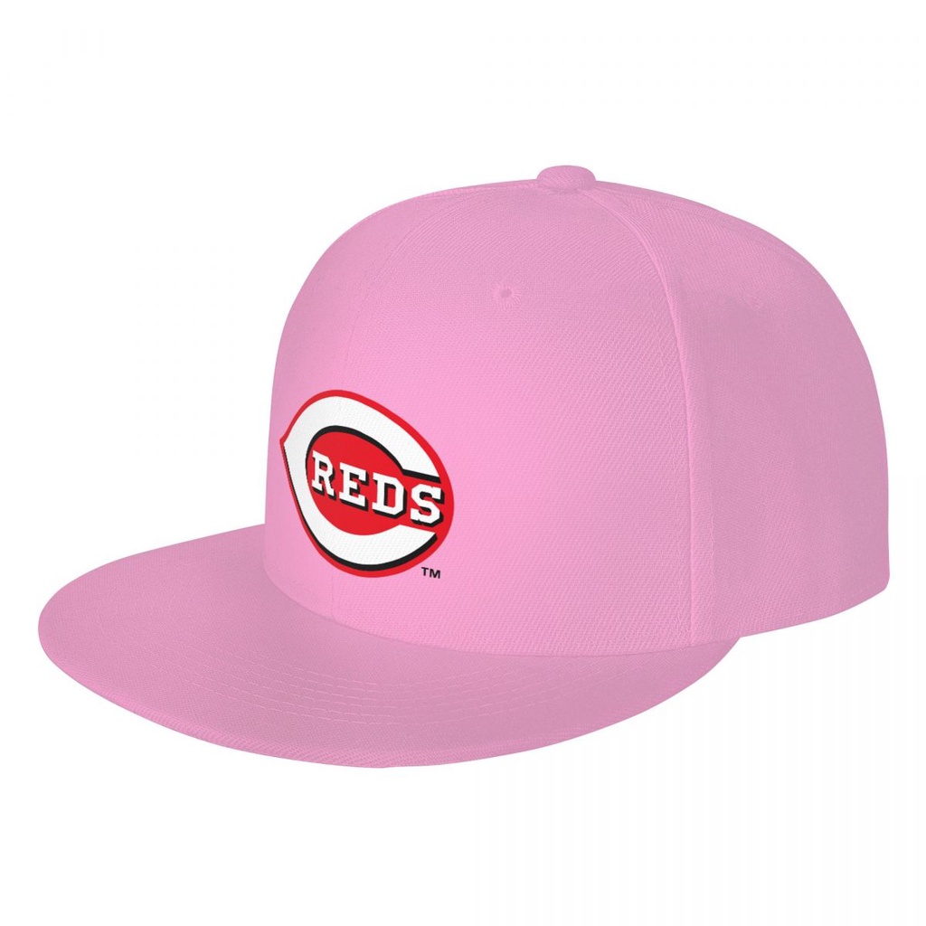 Cincinnati Reds Logo MLB 平帽遮陽帽 印花鴨舌帽太陽帽 帽子 板帽 嘻哈街舞帽 平沿帽 潮帽 平