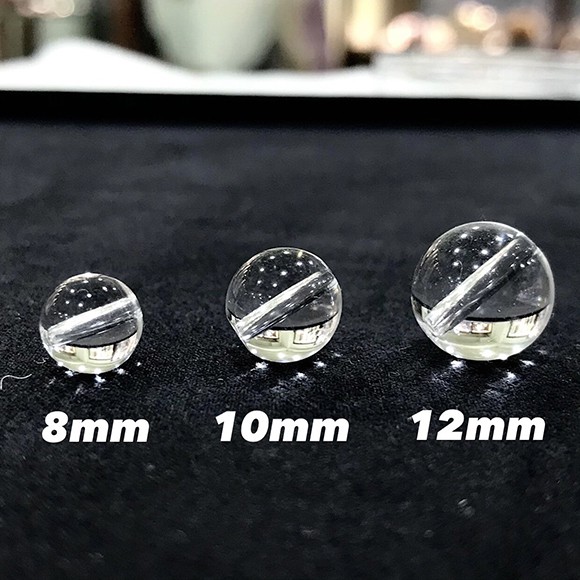 ｛ 晶鑽水晶 天然白水晶 NG散珠出清 DIY配珠 圓珠 晶體乾淨 約8/10/12mm 洞歪、礦缺、平頭、不圓  ｝
