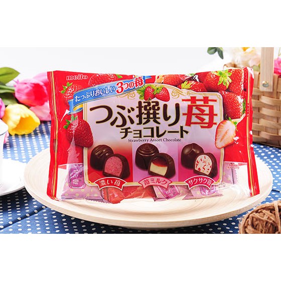 【樂活代購】日本 Meito 名糖 超人氣草莓巧克力 三種口味 大包裝