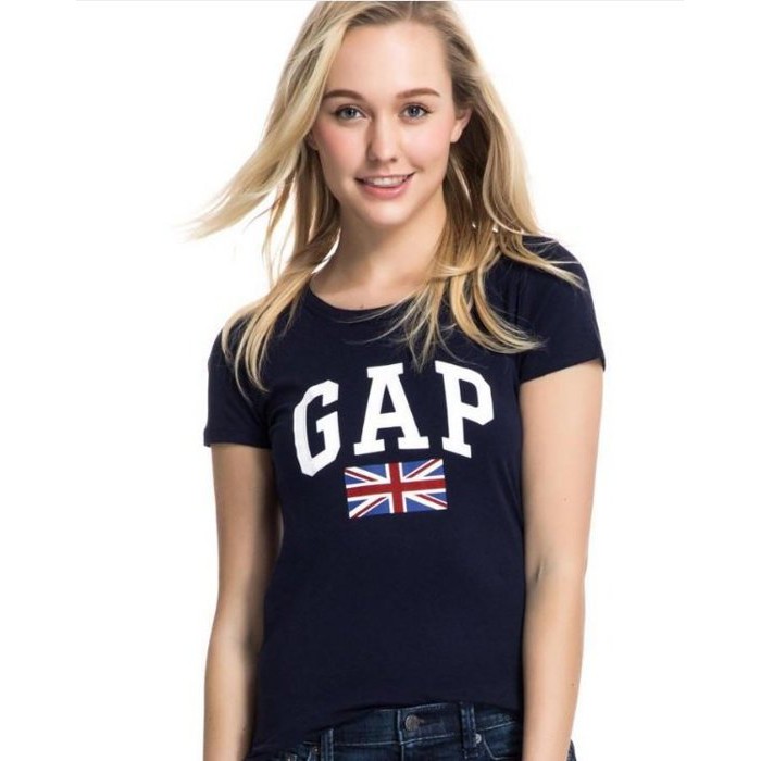 GAP 短袖 t恤 上衣 現貨 英國國旗 LOGO 標誌 深藍色