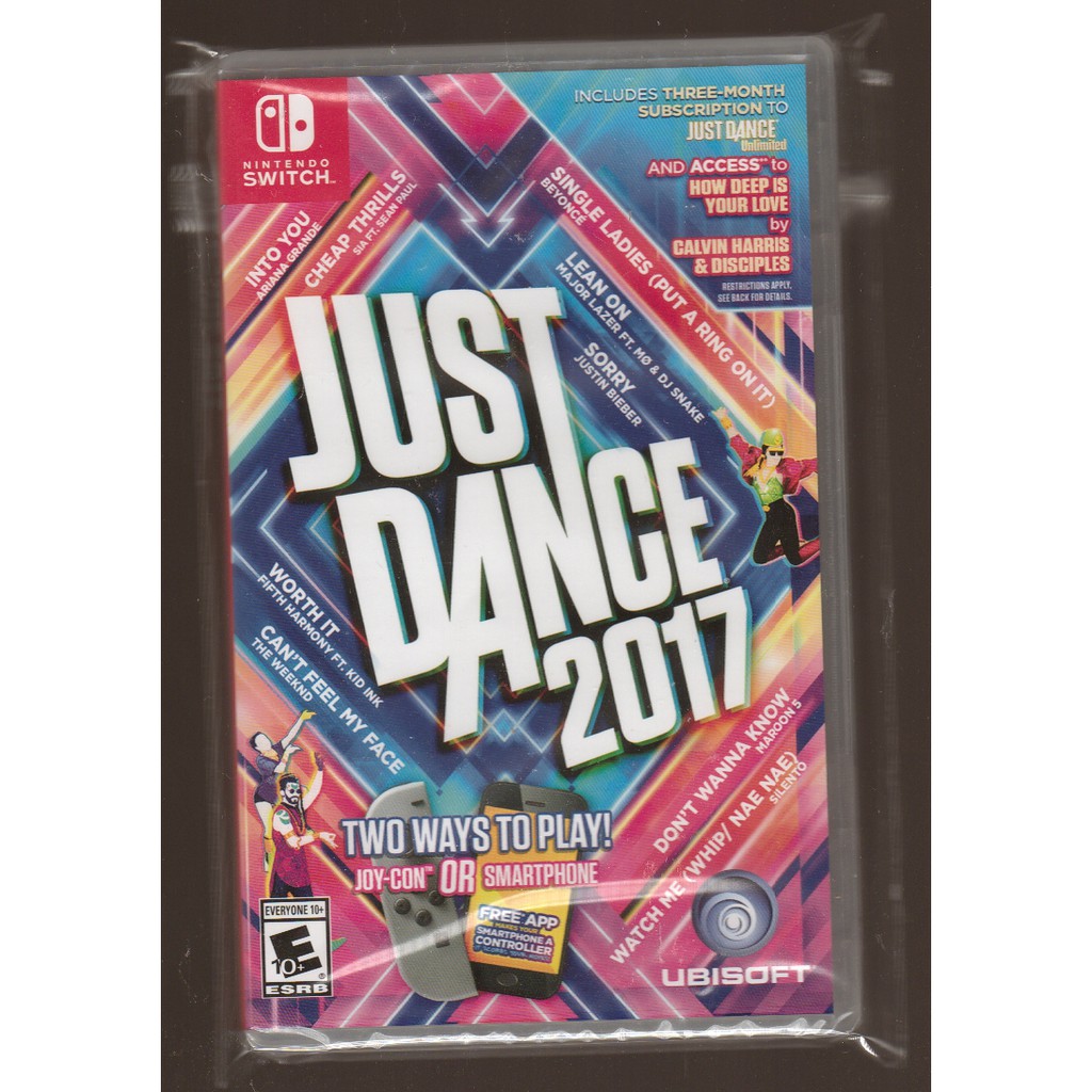 {瓜瓜皮}NS Switch 遊戲 英文版 舞力全開 2017 JUST DANCE 2017(遊戲都能回收)