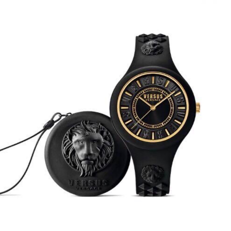 現貨 國外代購 Versus Versace 凡賽斯女錶 經典獅頭 黑色