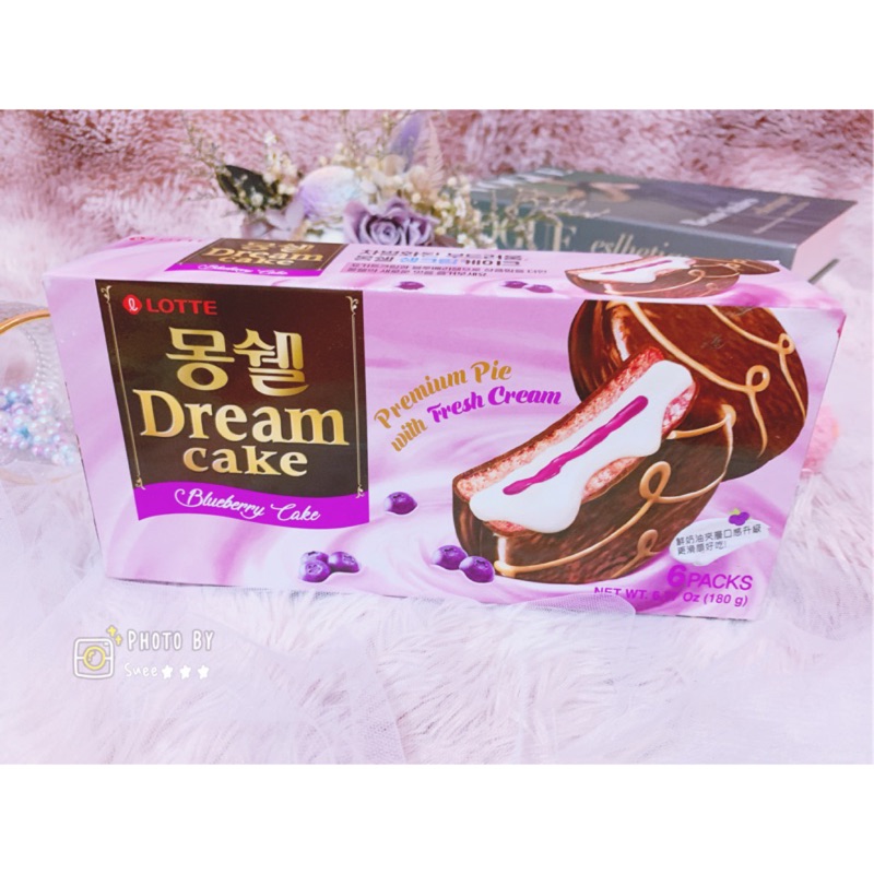 現貨💜韓國樂天LOTTE夢幻巧克力派-藍莓口味6入  樂天藍莓派
