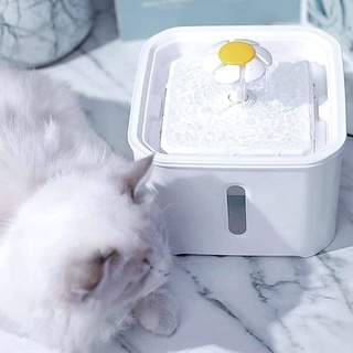 『臺灣x現貨秒出』小花朵防乾燒流動水寵物循環靜音自動飲水機