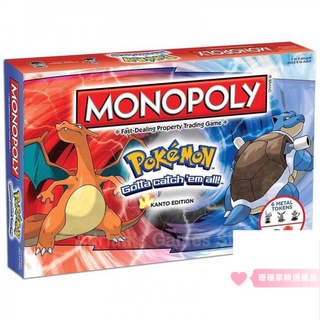 珊珊 大富翁寶可夢Monopoly Pokemon口袋妖怪英文版桌遊休閒遊戲 珊珊 K1CN