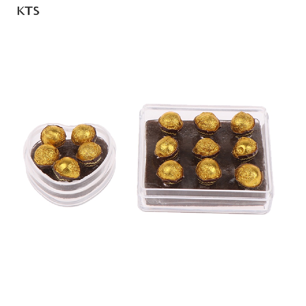 Kts 1:12娃娃屋微型巧克力盒模型食品玩具廚房配件KT