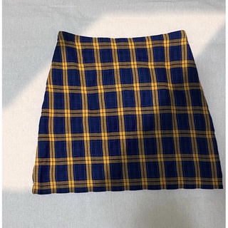 CACO購入黃藍/紅藍格子裙/A字裙/女生短裙