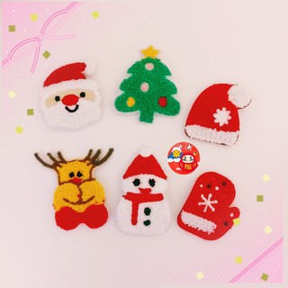 韓國製聖誕節流行聚焦時尚聖誕節元素聖誕老人雪人糜鹿聖誕樹手套帽子嗶叭夾BB夾髮夾髮飾（6支套組）