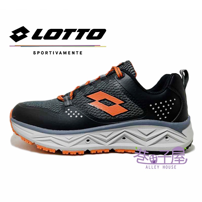 LOTTO樂得-義大利第一品牌 男款AEROVE透氣越野跑鞋 戶外運動鞋 [LT1AMR3000] 黑橘【巷子屋】