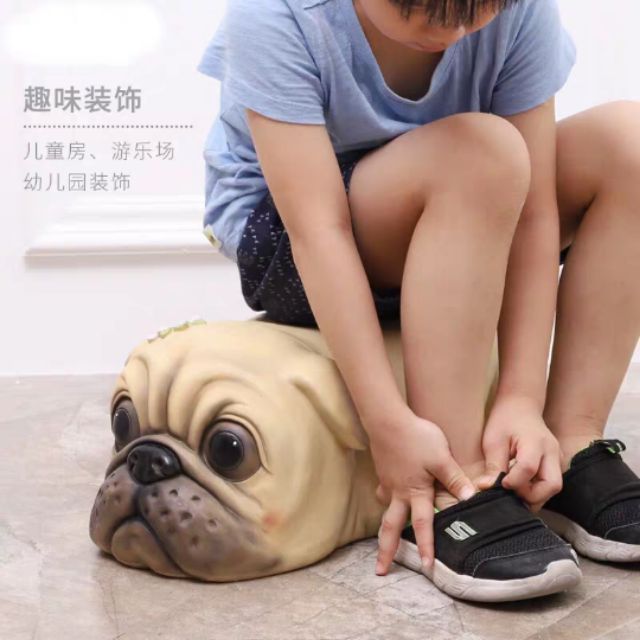 超萌巴哥狗狗座椅凳子小椅子穿鞋椅法鬥寵物貓寵物椅 蝦皮購物