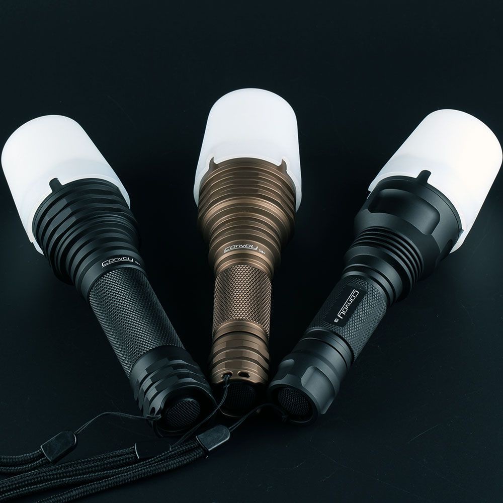 Convoy 白色矽膠發光擴散燈罩適用於 Convoy C8/C8+/M21A/M21E 手電筒柔光燈罩燈手電筒罩
