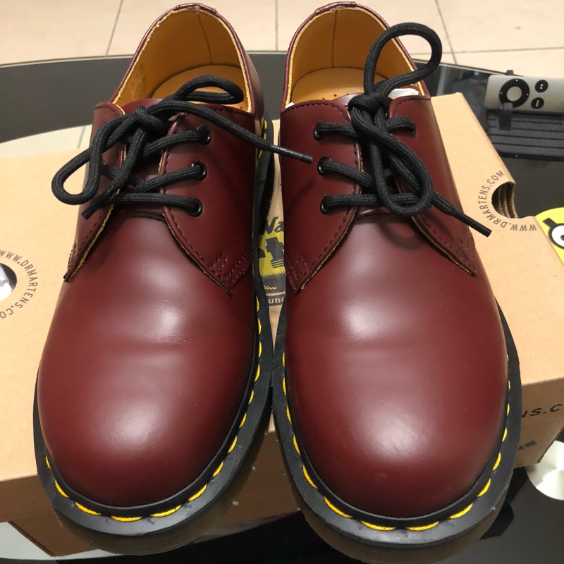 Dr.Martens 馬丁鞋 1461 櫻桃紅3孔 附原廠吊牌鞋盒