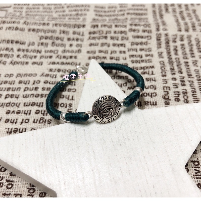 925純銀埃及之眼埃及眼荷魯斯之眼真知之眼蠟線編織蠟線手鍊蠟線手環 蝦皮購物