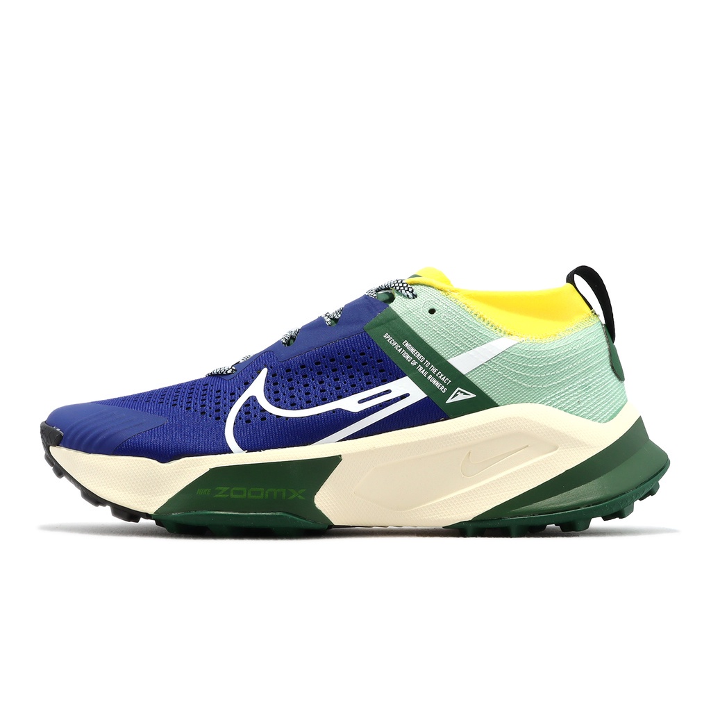 Nike 越野跑鞋 ZoomX Zegama Trail 藍 綠 戶外 野跑 男鞋【ACS】 DH0623-400