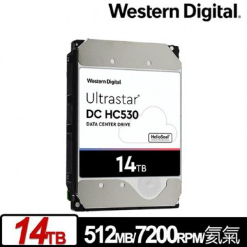 WD Ultrastar DC HC530 14TB 企業級 氦氣封裝硬碟 (WUH721414ALE6L4/0F312