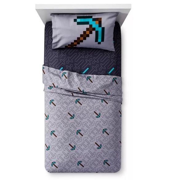 預購🚀美國正貨🚀美國專櫃 Minecraft 麥塊 兒童床單 枕頭套 沒有被套喔 單人床單 床組