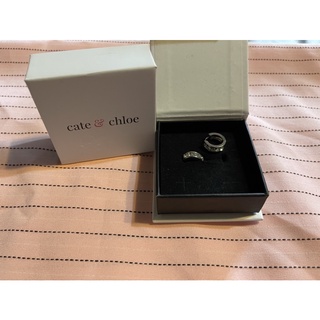 Cate & Chloe 18K White Gold 鍍白金，耳環《全新，無佩戴過》