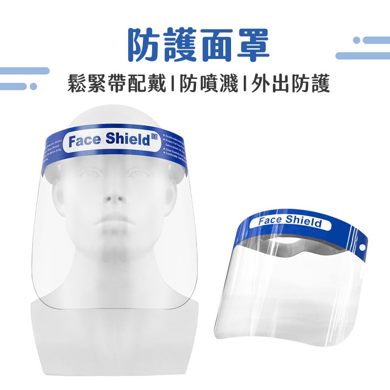 台灣現貨【防護面罩】 透明面罩 防飛沫面罩 防霧面罩 防疫面罩 隔離面罩 防護罩 防護頭罩 面罩