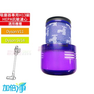 加倍淨 適用dyson戴森 H13級HEPA抗敏濾心 適用dyson V11 SV14系列無線吸塵器