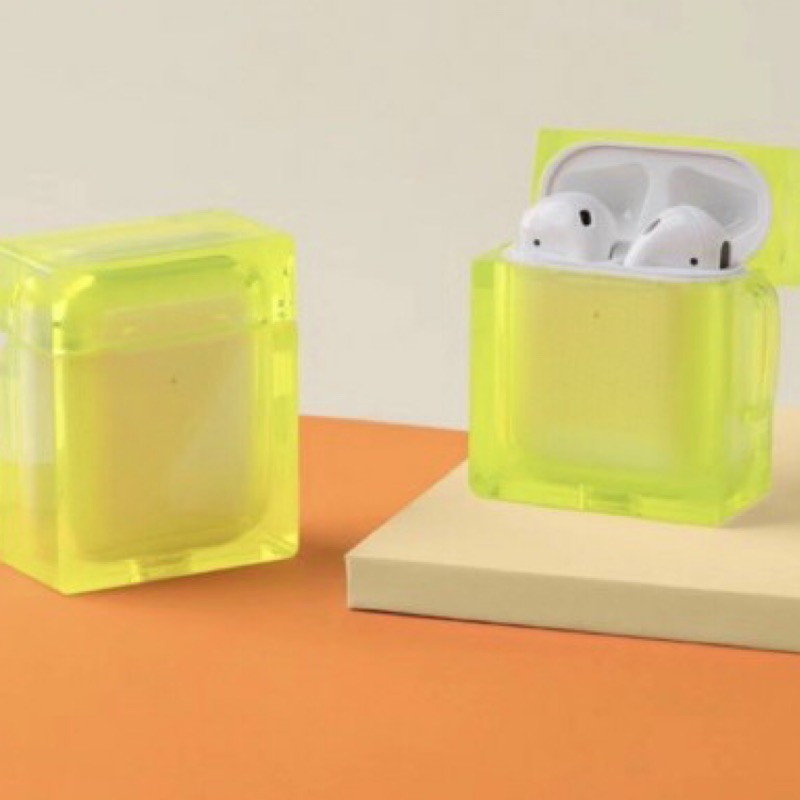 AirPods 1/2 螢光黃殼 軟殼 矽膠殼 耳機殼 二手