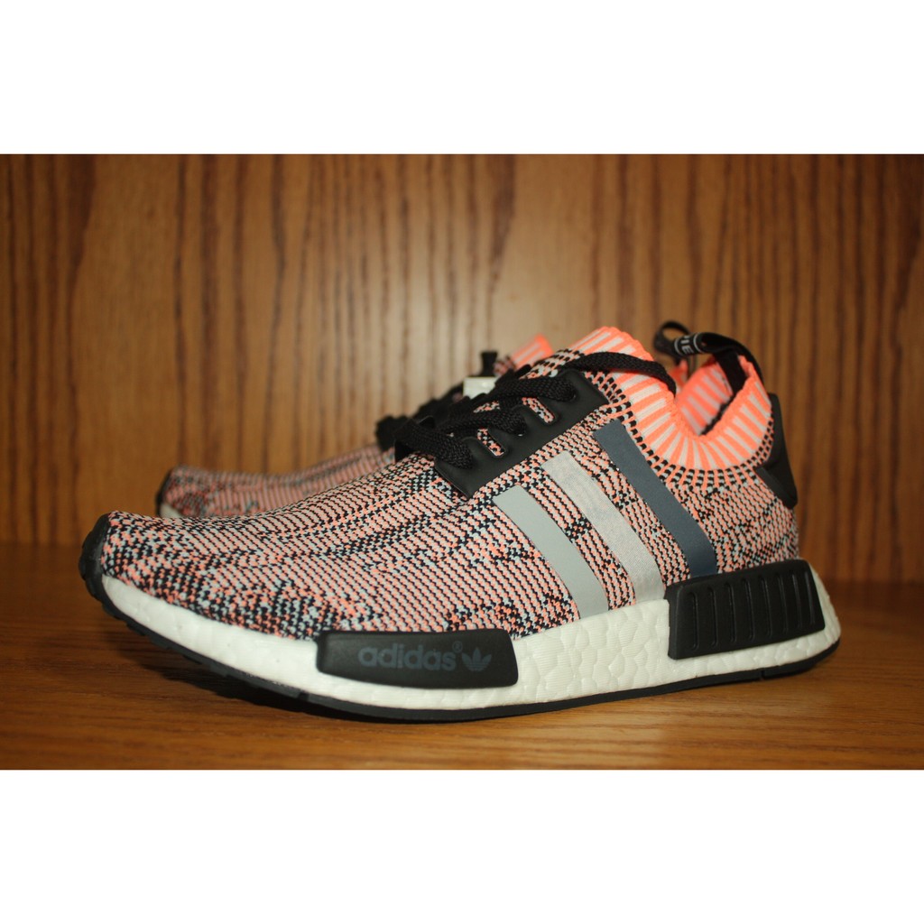 Blue Village~全新Adidas NMD R1 Primeknit PK 黑 粉 橘 針織 雪花 BB2361