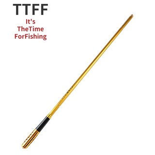 【TTFF】漁具魚竿純碳素溪流竿手竿3.9米-6.3米金屬把手中長節釣魚竿批發