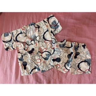 日本買傳統兒童浴衣/甚平/和服 衣+褲 二手
