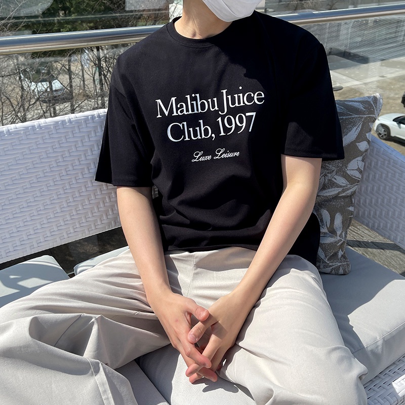 正韓Malibu Juice Club 刻字印花短袖上衣 4色 YUPPIE 預購商品 0411