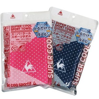 ＊平井涼子＊日本 le coq sportif 公雞 夏季 COOL 抗UV抗菌防臭 點點 運動毛巾