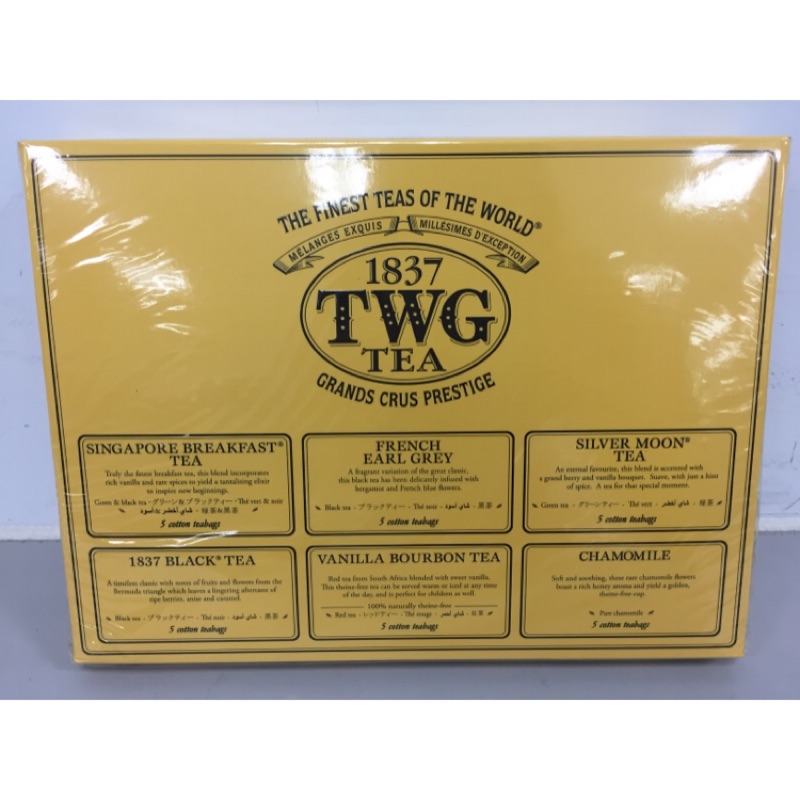 <超低分享價>新加坡TWG頂級六種經典茶包30入禮盒（附提袋）