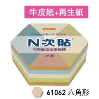 ATK 皮皮龜 6106 N次貼 六角形 花朵 愛心 可再貼 造型 便條磚 便利貼 便條紙 鶴屋 11F