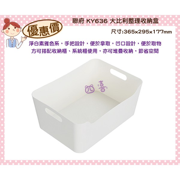 臺灣製 KY636 大比利整理收納盒 整理盒 居家收納分類籃 收納籃 KY636