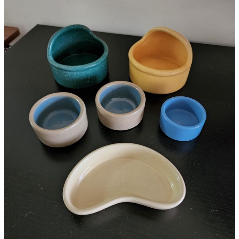 Super Pet小動物防濺防翻(嚙齒老鼠刺蝟密袋鼯)爬蟲(陸龜蜥蜴)陶瓷碗淺碟盤餵食器皿