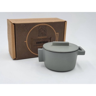 1067 (新品瑕疵)福利品 義大利進口 Sambonet Terra Cotto系列圓形鑄鐵湯鍋 紀念鍋 10cm
