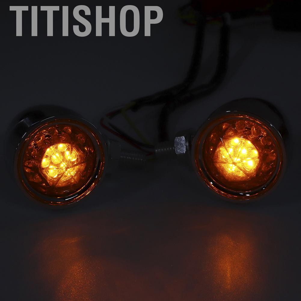 Titishop 2pcs Led 轉向信號燈摩托車轉角燈電鍍方向指示器10mm 固定螺栓螺紋 蝦皮購物