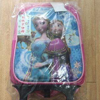 冰雪奇緣鋁合金拉桿書包 立體浮雕書包立體造型卡通行李箱拉桿後揹包學生書包