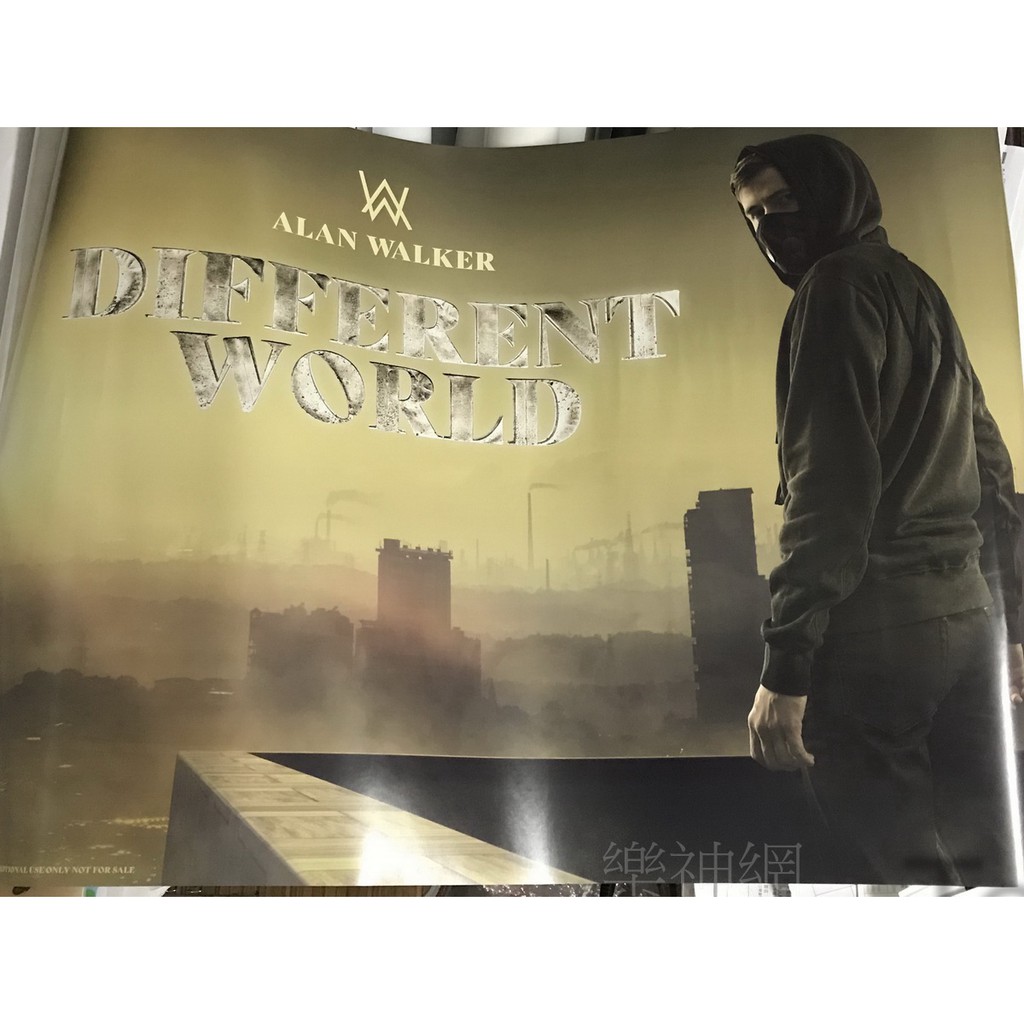 覆面系天才DJ 艾倫沃克Alan Walker 理想世界Different World【原版宣傳海報】全新