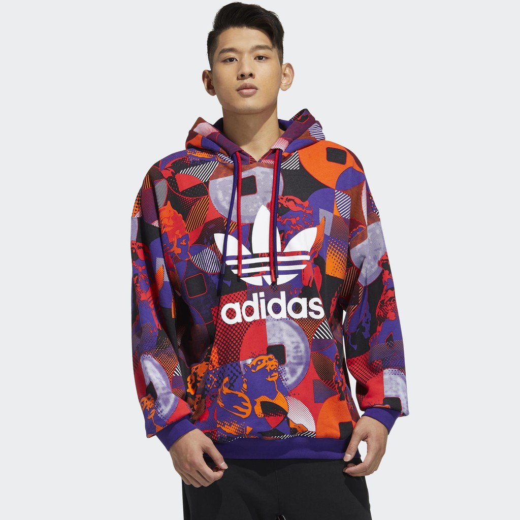 ⓉⒽⓇⒺⒺⒼ🔥ADIDAS ORIGINALS CNY 連帽長袖 棉質 帽T 新年 春節 休閒 紫紅 男 GN5448