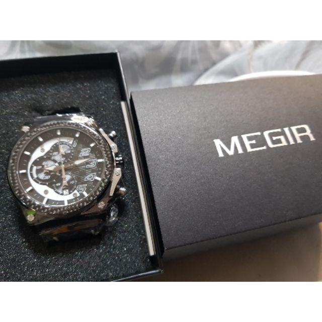 MEGIR 美格爾 手錶 黑白配 保證正品 台南店面購買附保卡 歡迎台北，內湖，松山面交驗貨