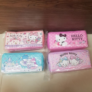Hello Kitty 雙子星 皮質 筆袋 收納包 萬用包