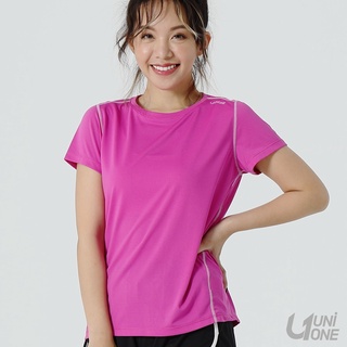 UNIONE【670005】MIT臺灣製吸排條紋寬版T 吸濕排汗 女運動上衣 排汗衣 跳繩 登山 【夏季零碼出清】
