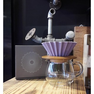 【多塔咖啡】日本進口 ORIGAMI 摺紙咖啡陶瓷濾杯組 S/M 第二代 (紫色) 2019咖啡冠軍專用杯 摺紙濾杯