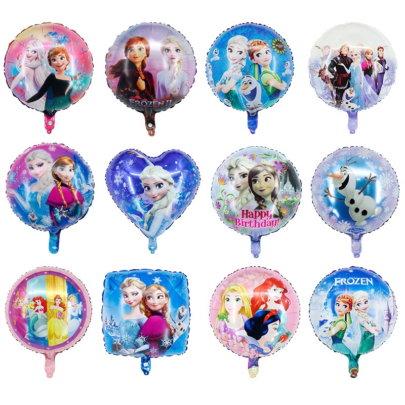 18 英寸卡通冷凍公主鋁箔氣球 Elsa Anna Olaf Helium Globos 嬰兒送禮會生日派對裝飾兒童玩具