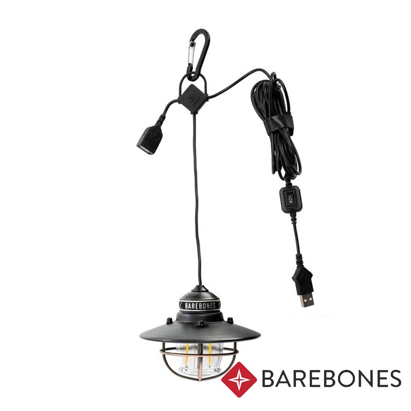 【Barebones】Edison Pendant Light垂吊營燈 100流明『霧黑』 LIV-264