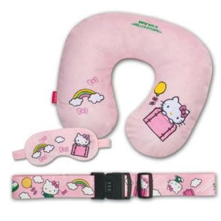 《長榮航空》 EVA AIR Hello Kitty 旅行頸枕 U型頸枕 Kitty機限定商品 折疊易攜帶 充氣式